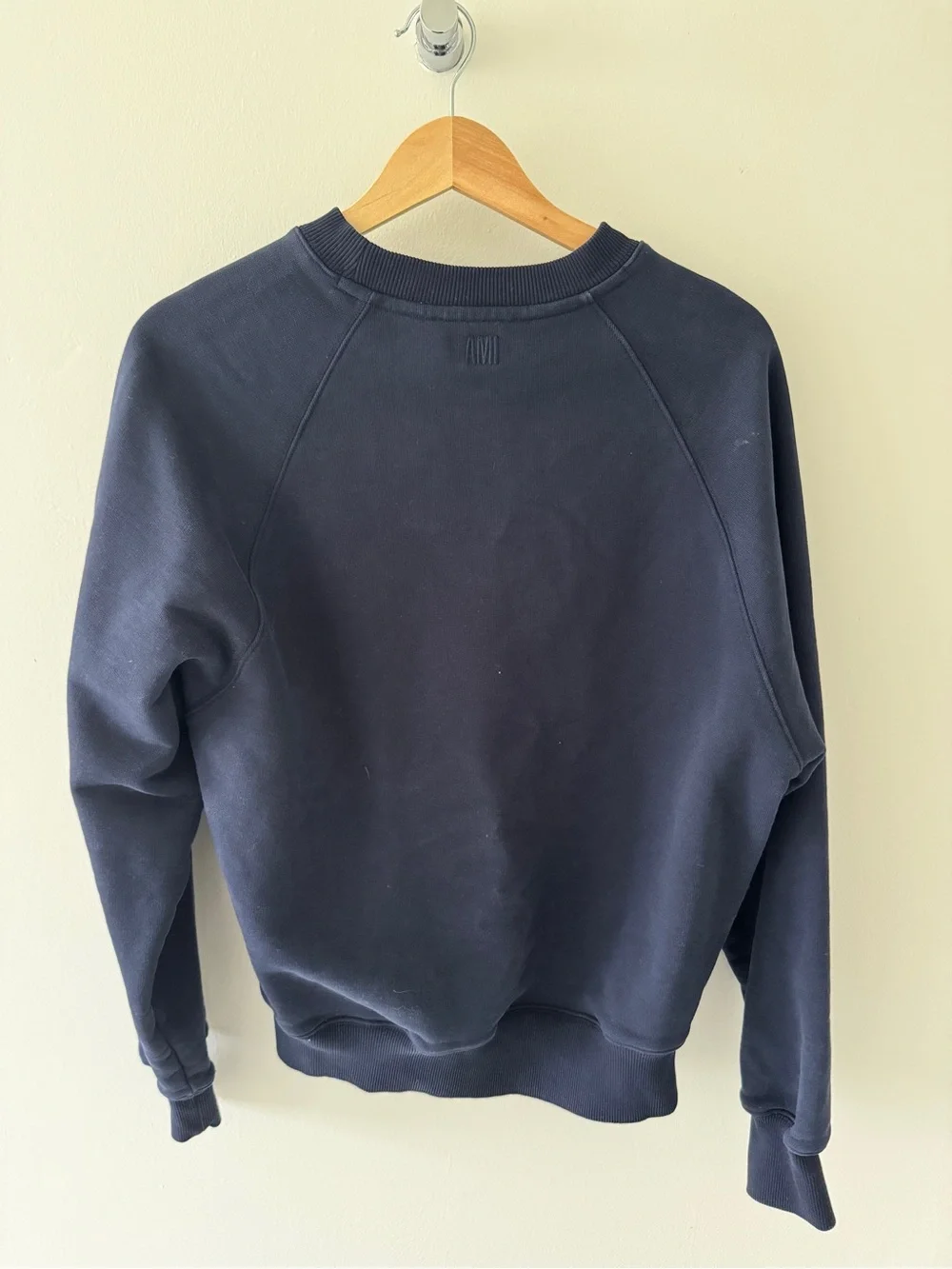 Ami Alexandre Mattiussi Navy Sweatshirt with Red Heart Logo